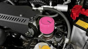 Subaru WRX Oil Filter Cover - Perrin Performance - Hyper Pink - `15-`25 Subaru WRX Oil Filter Cover - Perrin Performance - Hyper Pink - `15-`25